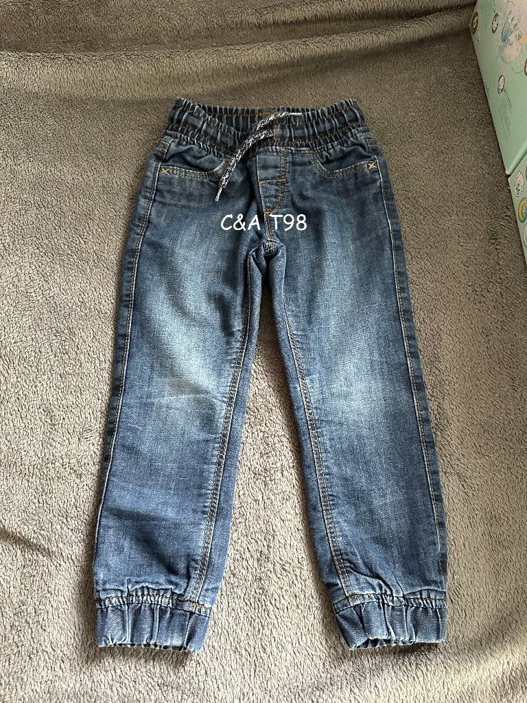 C&A-jeans met elastische tailleband, gevoerd met T98-fleece, Kinderen en Baby's, Kinderkleding | Maat 98, Ophalen of Verzenden