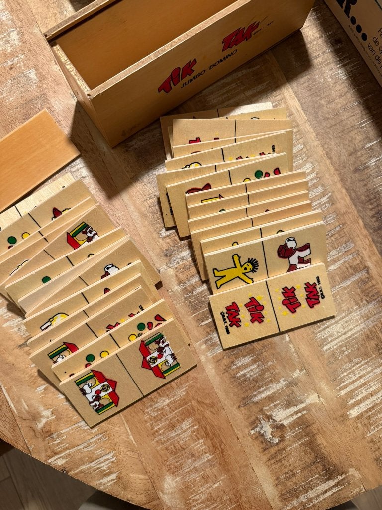Jumbo Domino Tik Tak BRT 1983 *bois*, Collections, Enlèvement ou Envoi, Geen idee, Utilisé, Geen idee