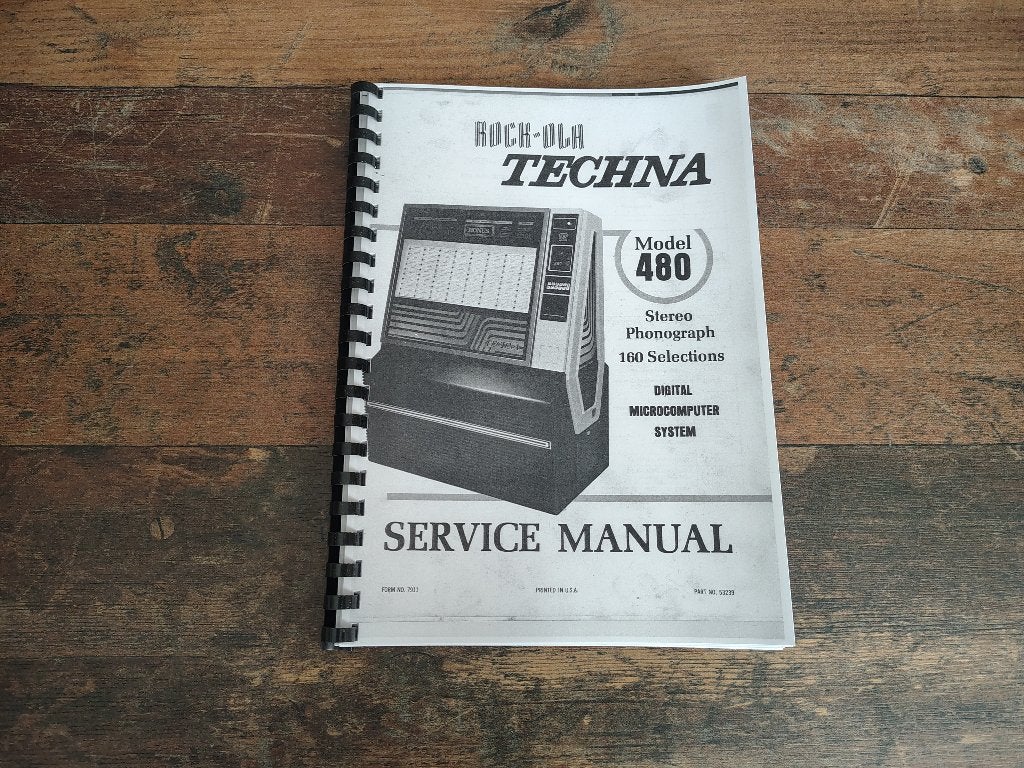 Service Manual: Rock-Ola 480/ Techna (1980) jukebox nieuw !, Envoi
