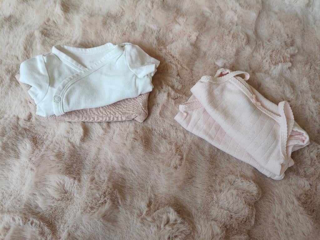 4 rompertje maat 56 korte mouwen, Kinderen en Baby's, Babykleding | Maat 56, Ophalen, Zo goed als nieuw, Meisje, Nacht- of Onderkleding