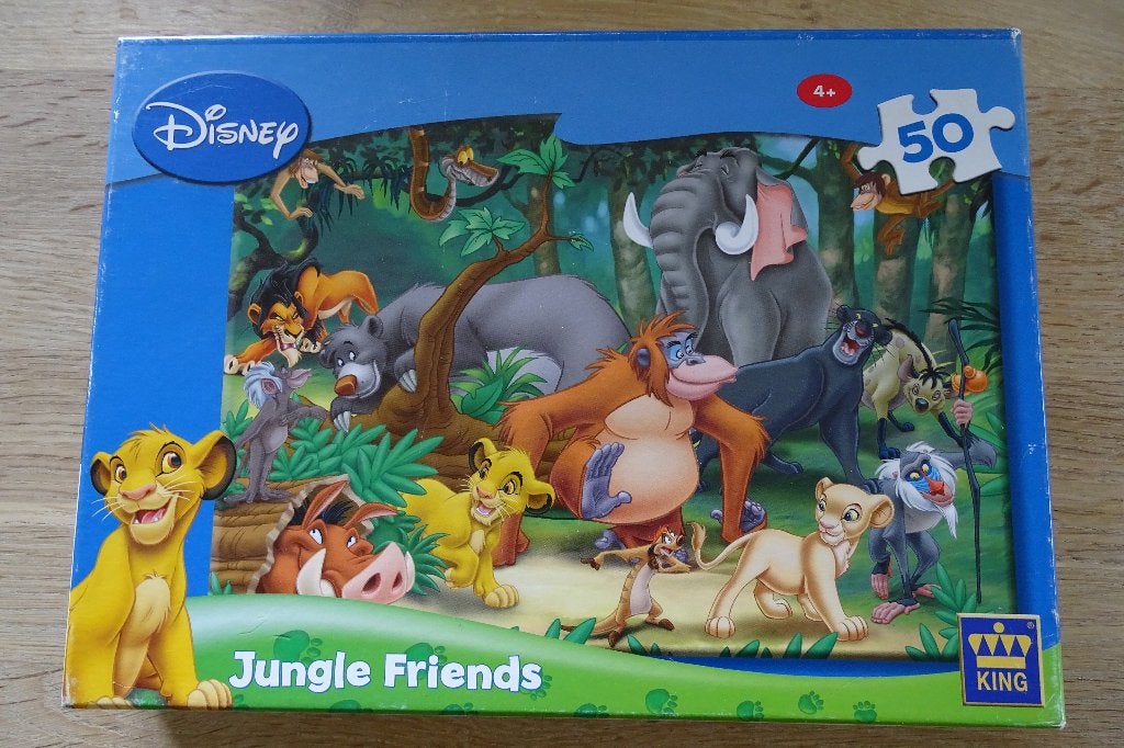 Puzzel jungle friends 50 stuks, Ophalen of Verzenden, 10 tot 50 stukjes, Gebruikt