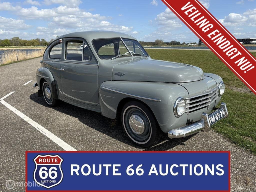 Volvo PV444 | 1955 | Route 66 Auctions, Auto's, Zwart, Bedrijf, Handgeschakeld, Overige carrosserie