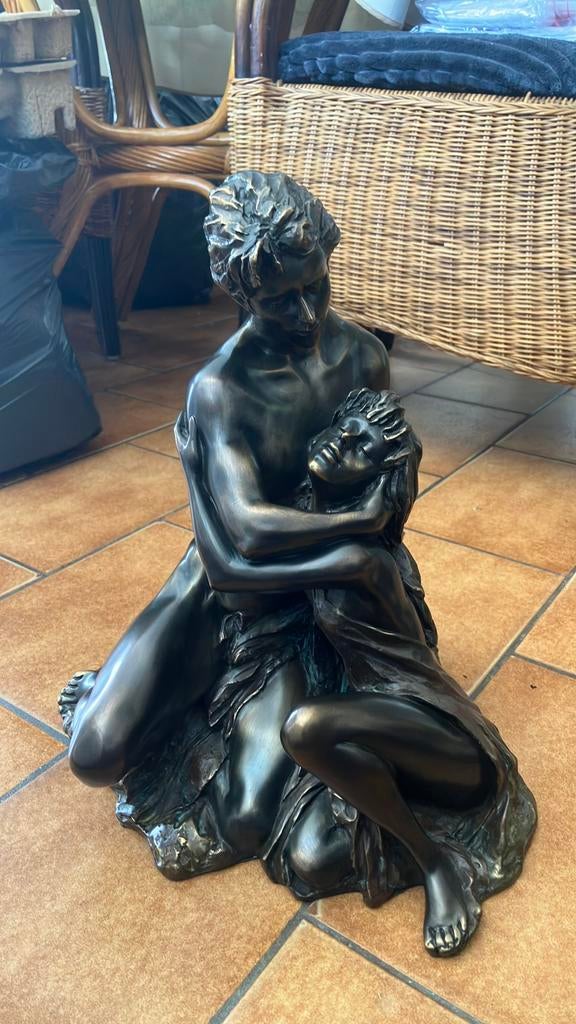Bronzen Beeld "Lovers Couple" – Marga voor André Paor, Antiek en Kunst, Ophalen, Brons, Beeld, Klassiek