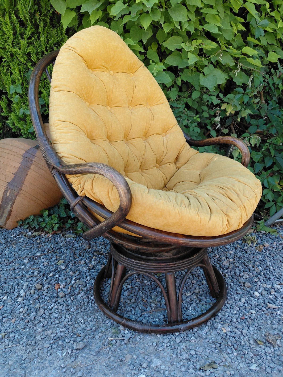 rotan draaistoel, Ophalen
