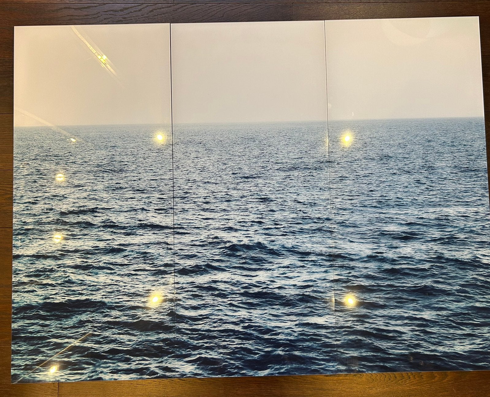 Photo triptyques ocean, Huis en Inrichting, Stoffering | Gordijnen en Lamellen, Ophalen, Zo goed als nieuw, 120 cm, 90 cm