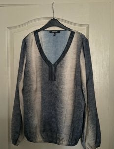Blouse met lange mouwen, Kleding | Dames, Blouses en Tunieken, Marie Méro, Grijs, Gedragen, Ophalen