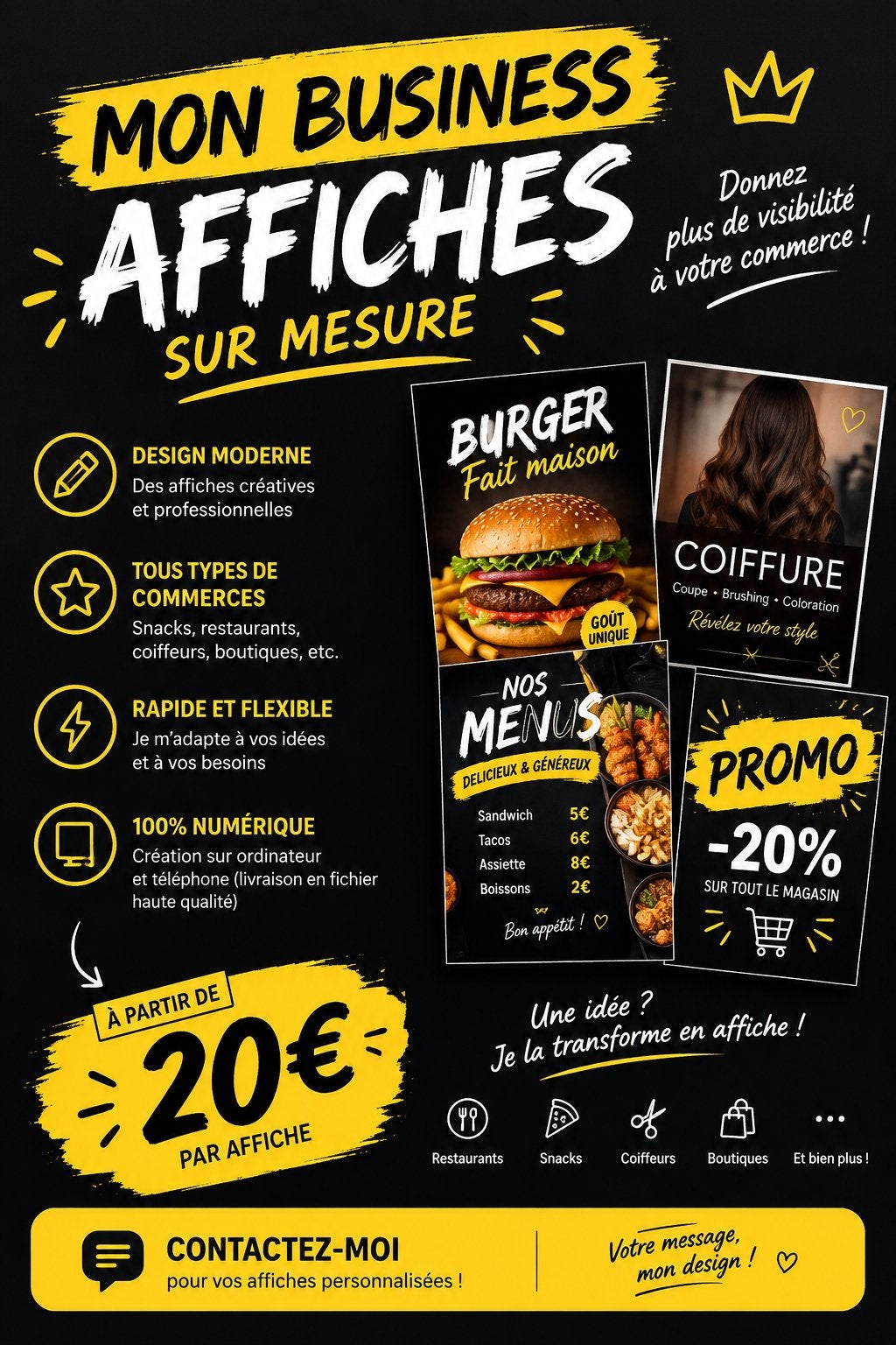 Création d’affiches publicitaires personnalisées dès 20 € !, Envoi