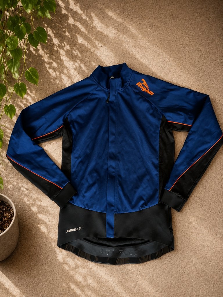 Rogelli heren fietsjack Aquabloc blauw/zwart – maat S, Ophalen of Verzenden, Gebruikt, Kleding