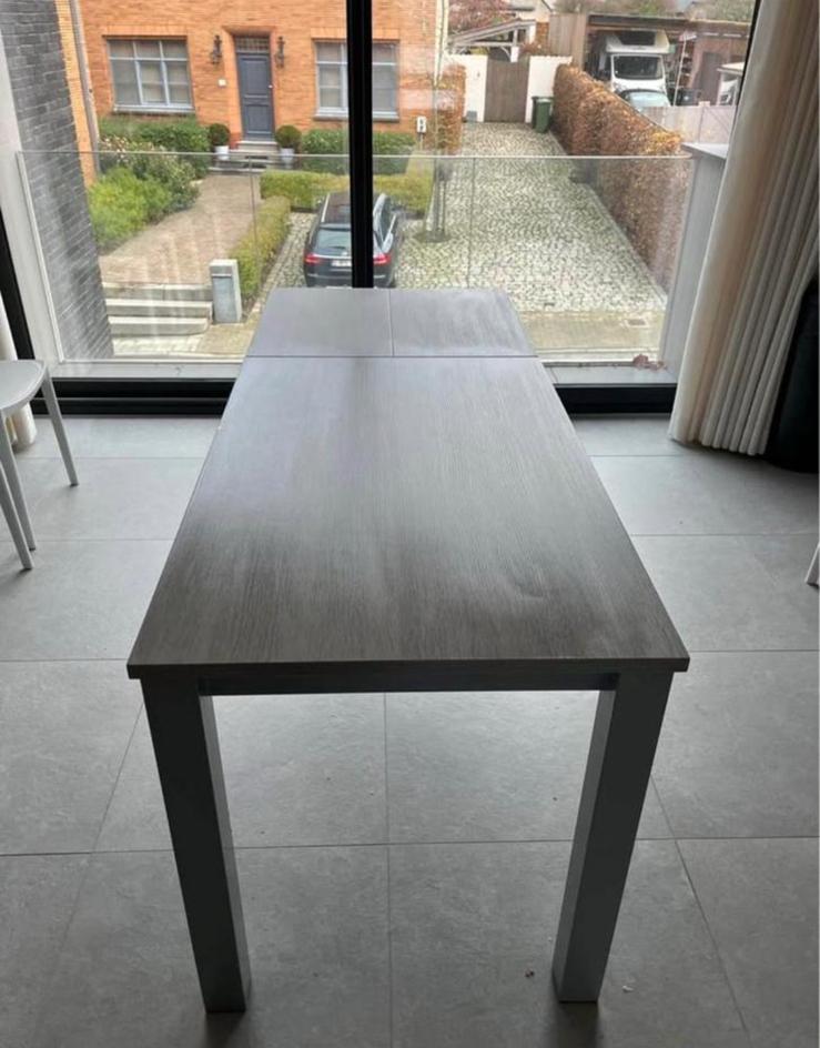 Inklapbare tafel grijs, Huis en Inrichting, Tafels | Eettafels, Ophalen, Zo goed als nieuw