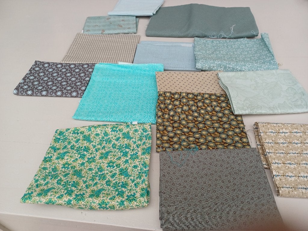 patchwork stof, Hobby en Vrije tijd, Stoffen en Lappen, Blauw, Ophalen