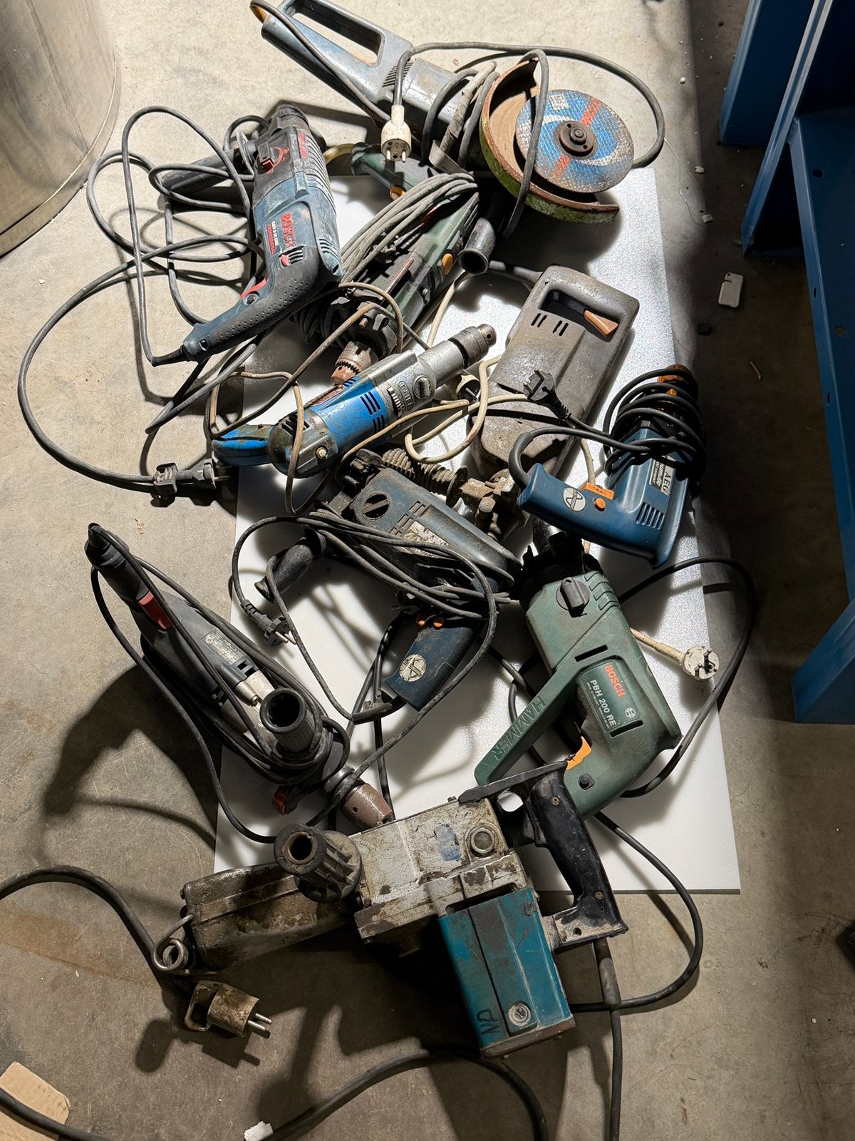 Lot van 9 boormachines/ breekhamer en slijpschijf, Bricolage & Construction, Enlèvement, Comme neuf