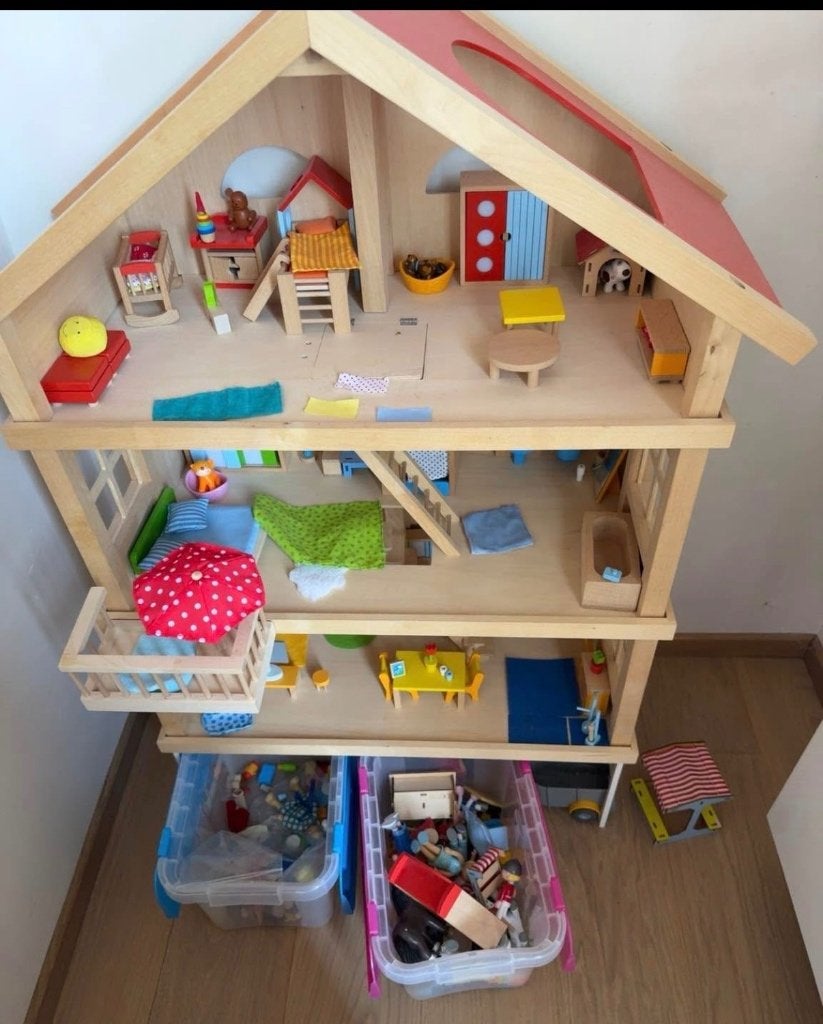 Poppenhuis groot, Kinderen en Baby's, Speelgoed | Poppenhuizen, Ophalen, Zo goed als nieuw, Poppenhuis