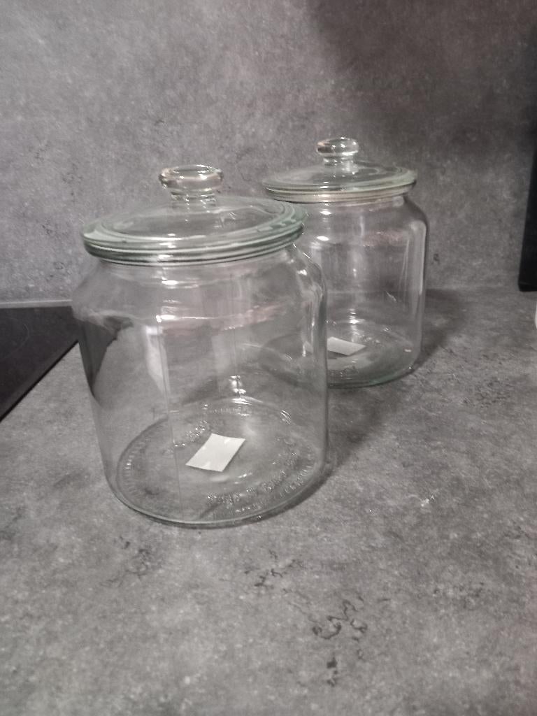 2 bocaux de rangement en verre Ikea, Enlèvement, Comme neuf