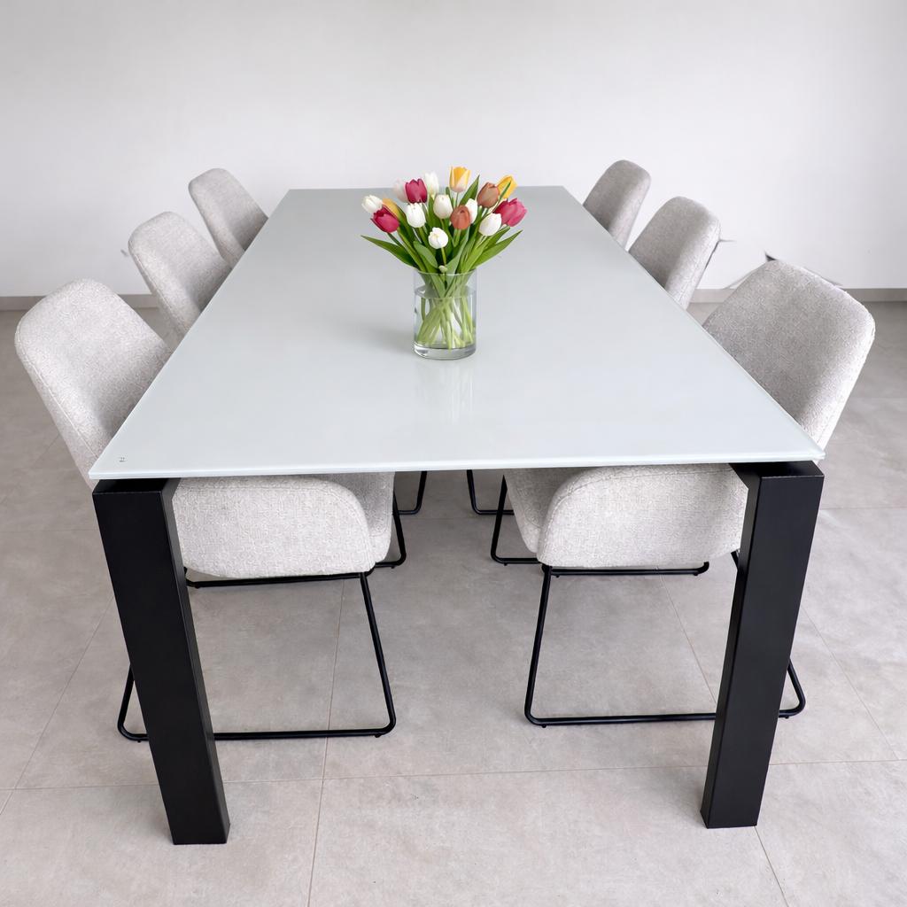 Tafel Joli 220x76x100cm, Ophalen, Zo goed als nieuw, Glas