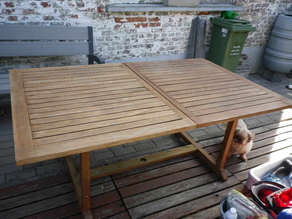 Table en tek, Teck, 150 à 200 cm, Cinq personnes ou plus, 100 à 150 cm