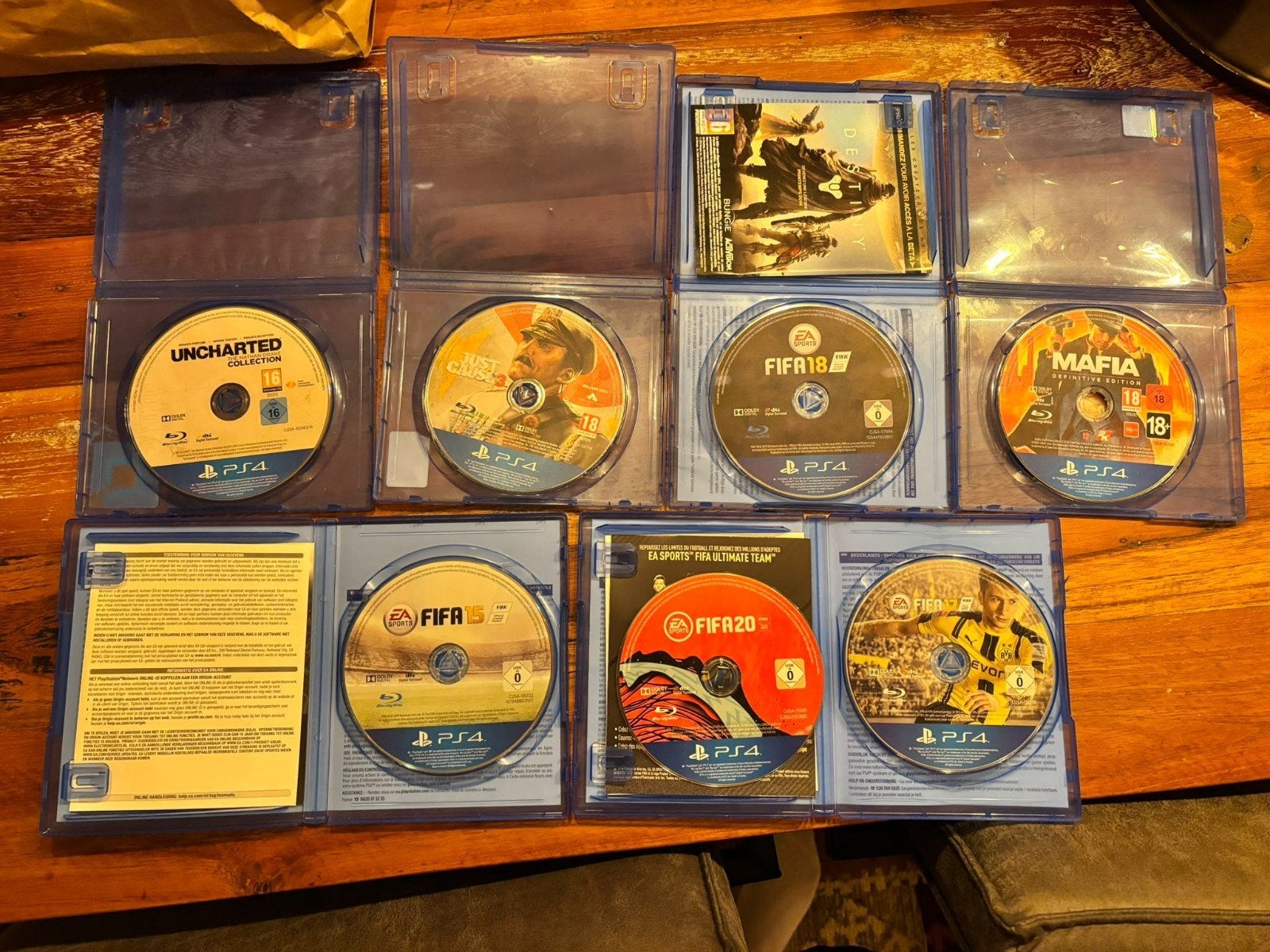Jeux PS4,Uncharted ,Just Cause 3,Fifa 18,Mafia,Fifa15,fifa20, Ophalen
