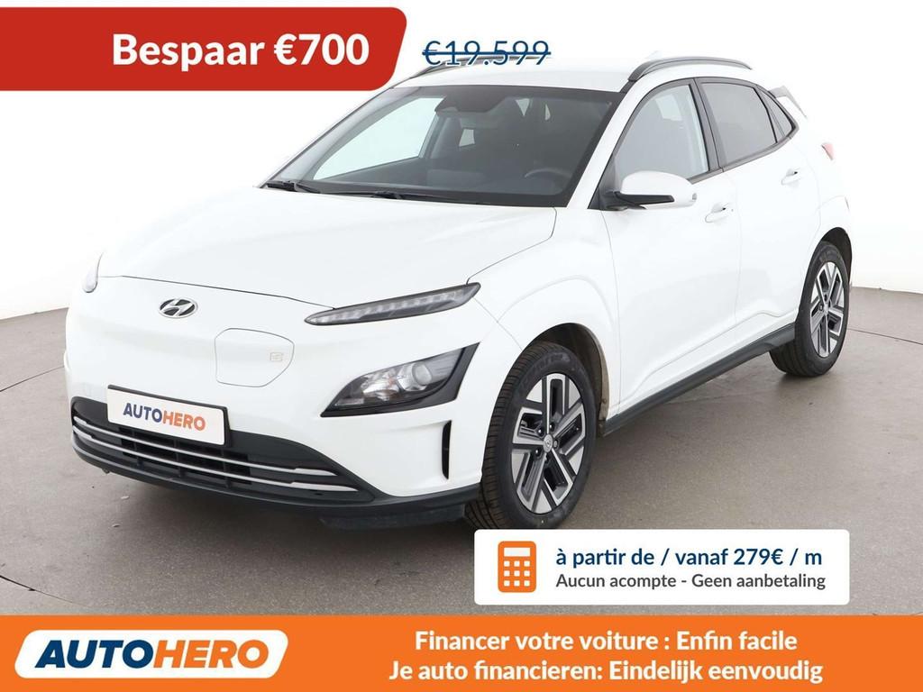 Hyundai KONA Electric drive 100 kW 2WD (bj 2022, automaat), Auto's, Hyundai, Stof, Gebruikt, Zwart, 136 pk