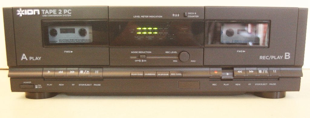 ION Double Cassettedeck / Tape 2 PC / USB Conversion System, TV, Hi-fi & Vidéo, Decks cassettes, Enlèvement ou Envoi, Double, Commandes tactiles