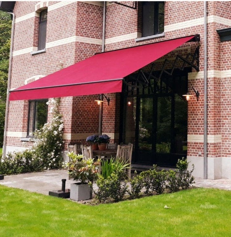 Alfa knikarmscherm / zonnewering 5,00 m x 4,80 m, Tuin en Terras, Ophalen