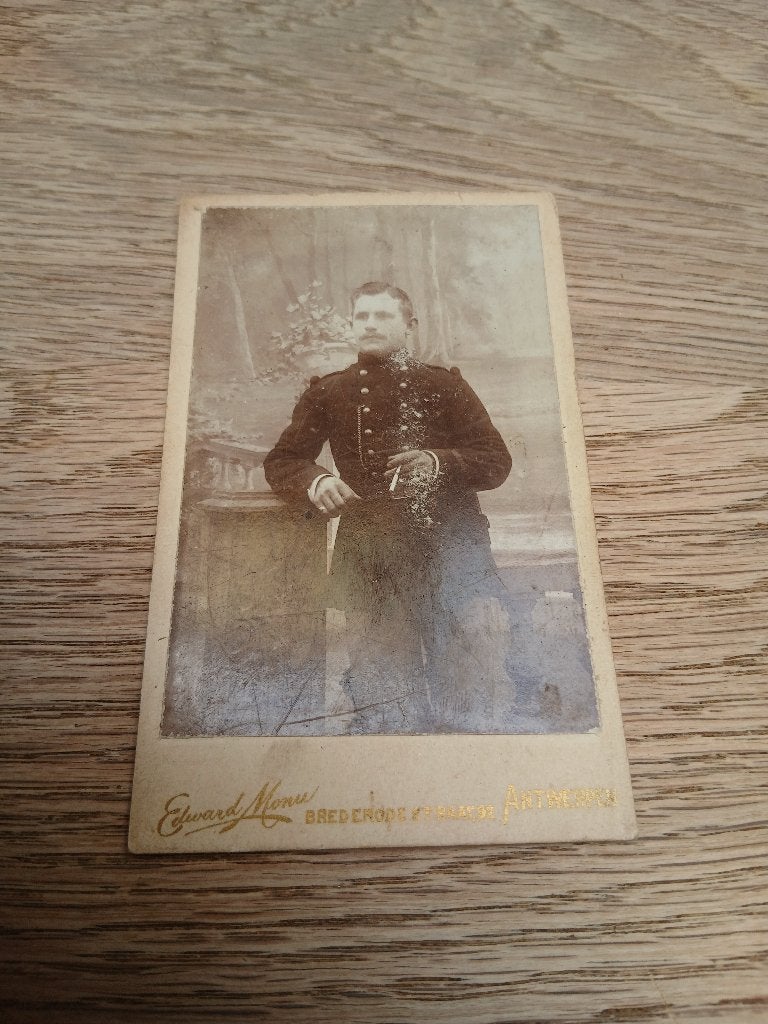 Ancien portrait photographe militaire, Envoi, Armée de terre, Photo ou Poster