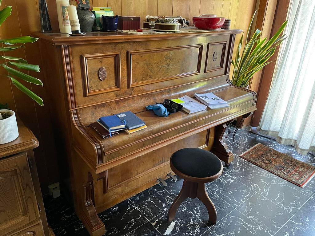 Barthol berlin piano met pianokruk, Enlèvement, Utilisé, Blanc, Piano