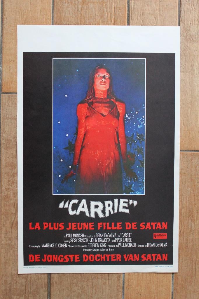 filmaffiche Carrie Brian De palma 1976 filmposter, Verzamelen, Rechthoekig Staand, Ophalen of Verzenden, Zo goed als nieuw, A1 t/m A3