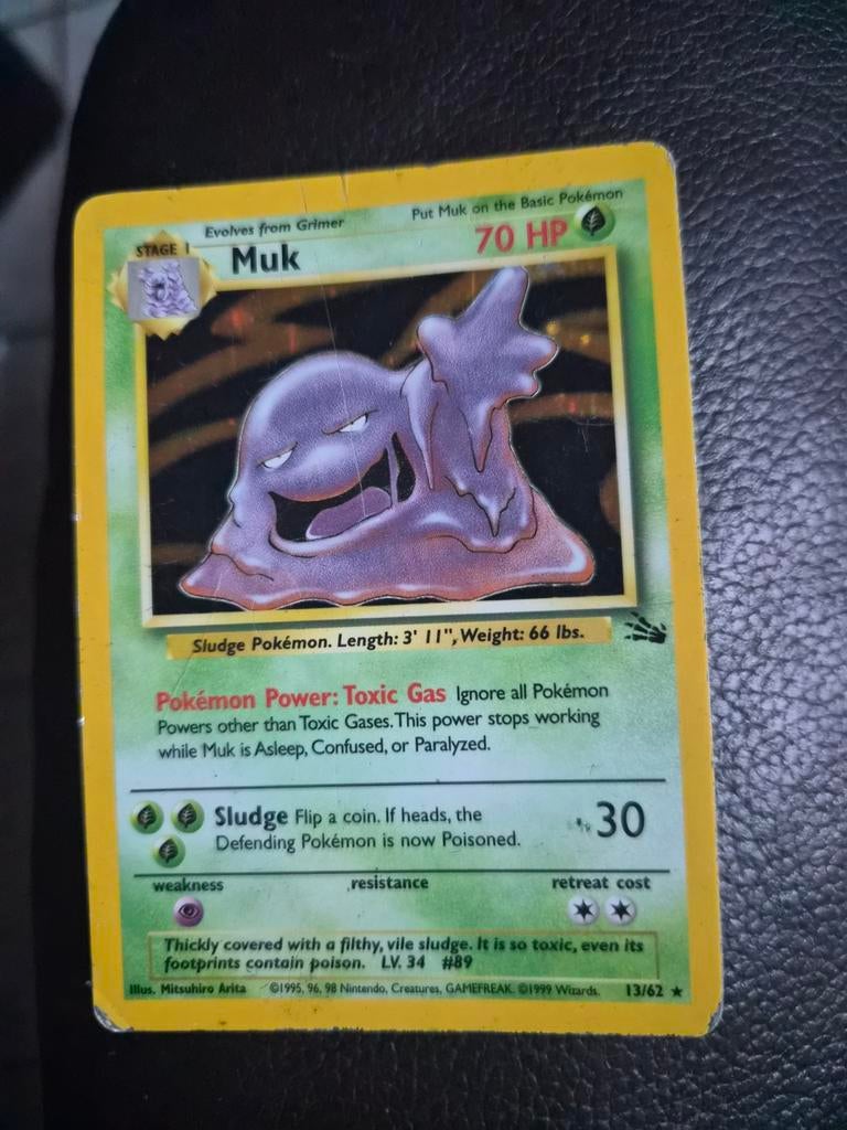 Muk holo fossil english, Enlèvement ou Envoi, Utilisé, Cartes en vrac, Foil