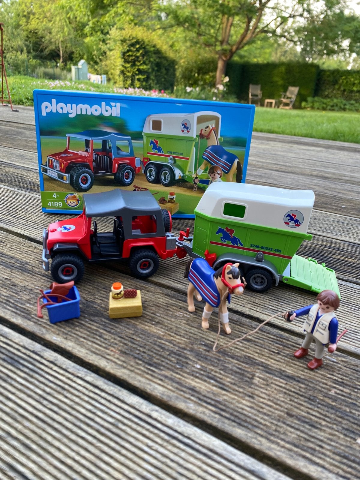 Playmobil 4189 tractor met paardentrailer, Ophalen