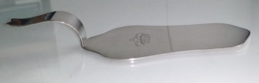 Wiskeman pelle gâteaux argent gravure fleur de lotus, Enlèvement, Argent