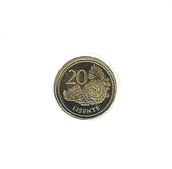 Lesotho, 20 Lisente 1998., Postzegels en Munten, Munten | Afrika, Ophalen of Verzenden, Overige landen, Losse munt