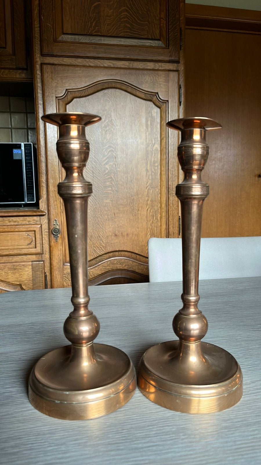 2 identieke balusterkandelaars, Antiek en Kunst, Ophalen