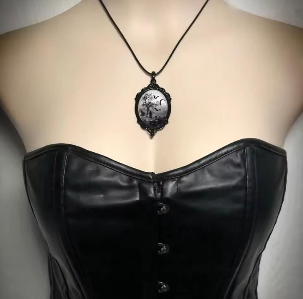 Collier gothique, Handtassen en Accessoires, Kettingen, Nieuw, Overige materialen, Zwart, Verzenden