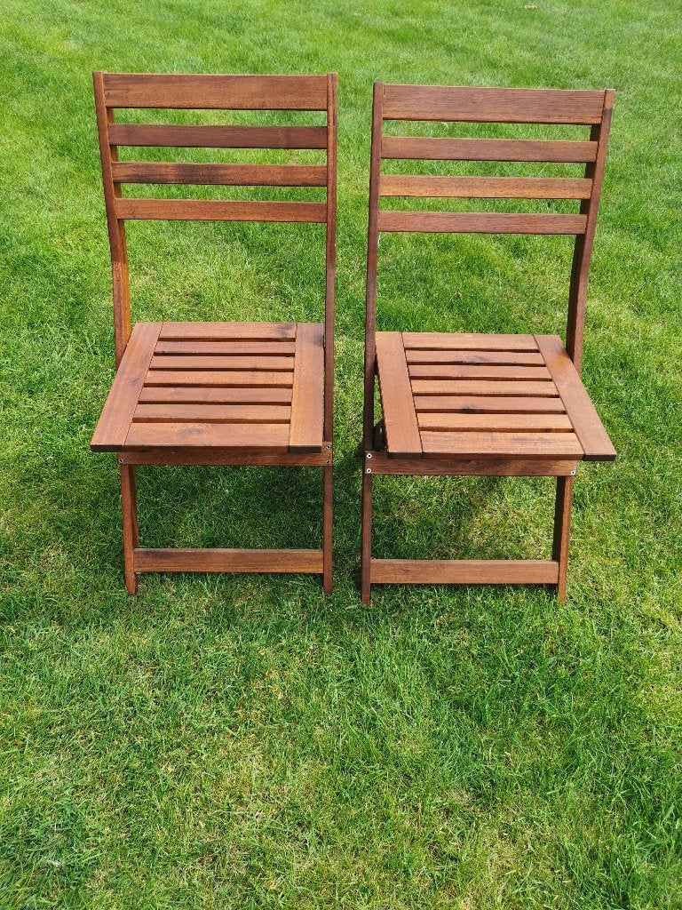 2 opklapbare tuinstoelen, Ophalen, Zo goed als nieuw, Inklapbaar