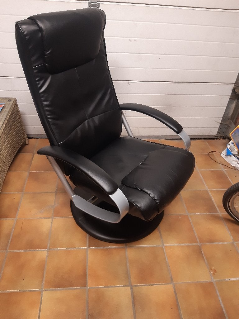 relaxzetel, Huis en Inrichting, Fauteuils, Ophalen of Verzenden, Gebruikt, Leer