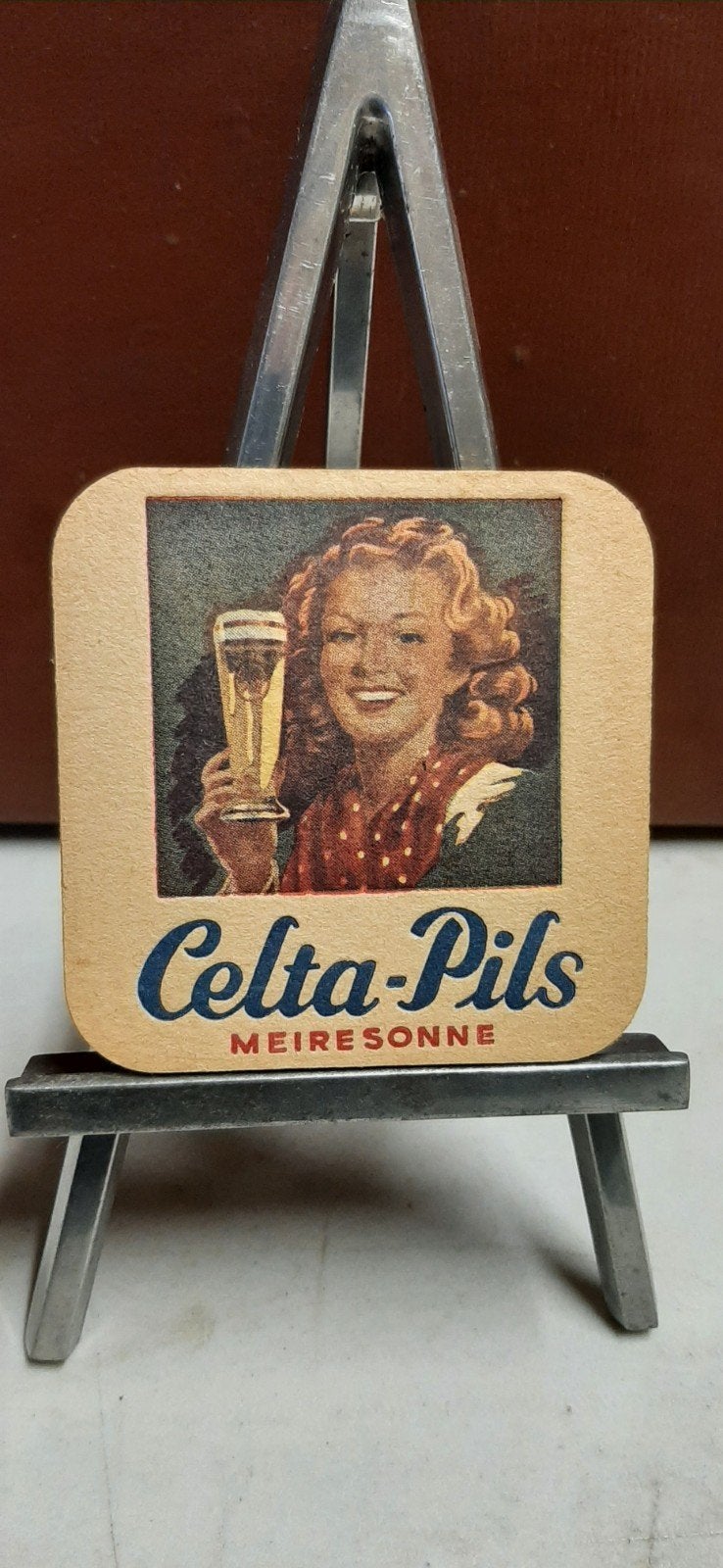 Ancien tapis à bière Celta Pils Meiresonne Gand, Collections, Enlèvement