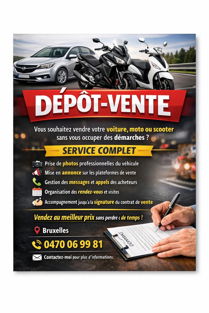 Service de dépot-vente de véhicule, Tickets en Kaartjes, Overige Tickets en Kaartjes