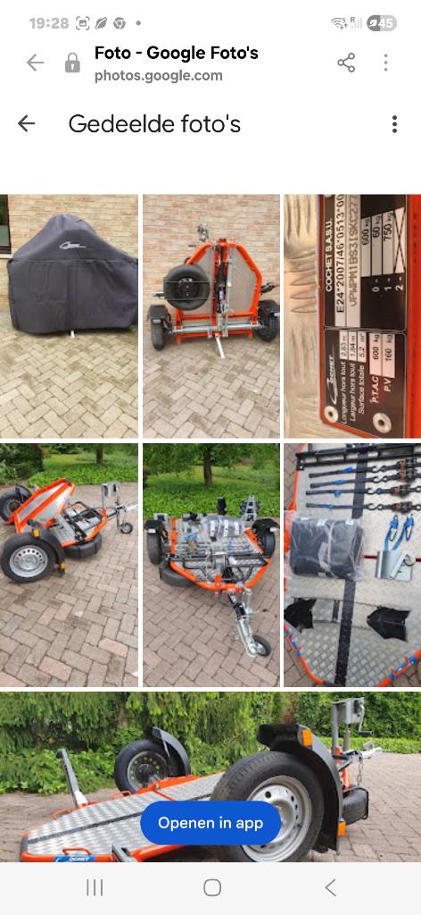 Aanhangwagen moto, Auto diversen, Aanhangers en Bagagewagens, Ophalen, Zo goed als nieuw
