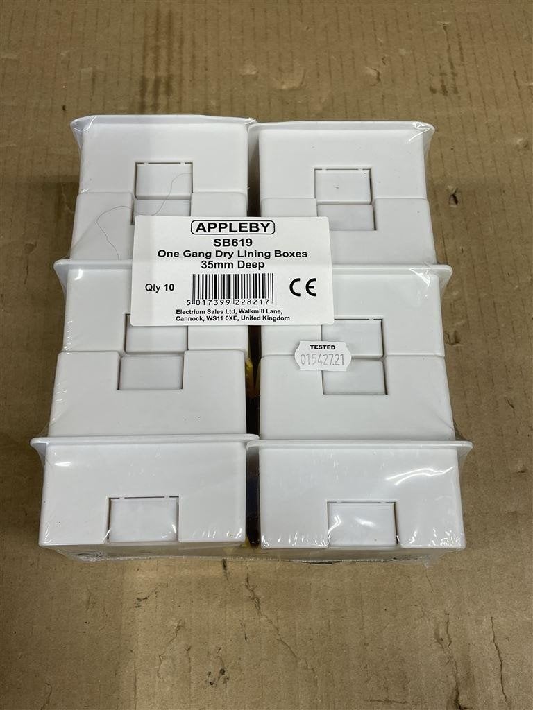 10 stuks wandcontact dozen voor in gips wanden - SB619 35mm, Ophalen of Verzenden, Nieuw