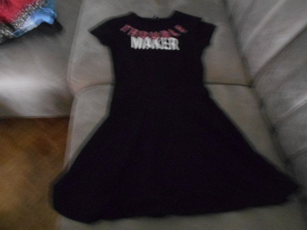kleed maat 146 - 152 trouble maker, Kinderen en Baby's, Kinderkleding | Maat 146, Meisje, Coolcat, Ophalen of Verzenden, Zo goed als nieuw