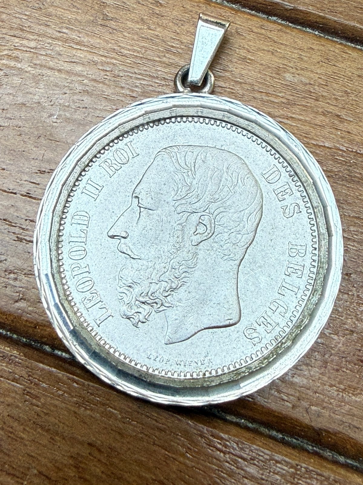 Zilver muntstuk, Handtassen en Accessoires, Kettinghangers, Ophalen of Verzenden, Zo goed als nieuw, Zilver