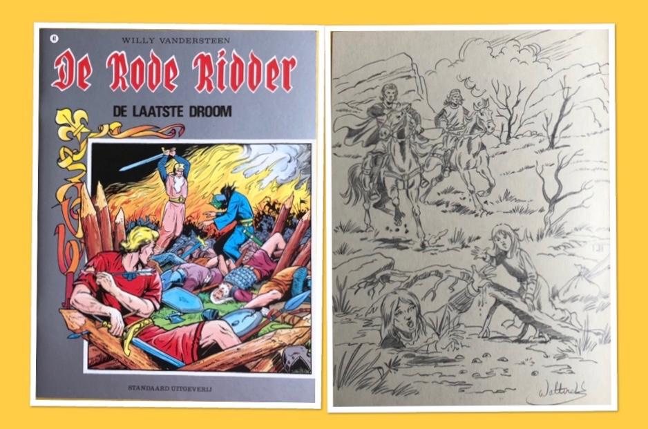 De rode ridder 41 De laatste droom  + Tekening, Willy vandersteen, Eén stripboek, Ophalen of Verzenden, Zo goed als nieuw