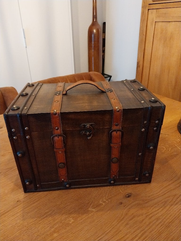 Mooi houten koffer, Ophalen, Minder dan 50 cm, Gebruikt, Minder dan 50 cm