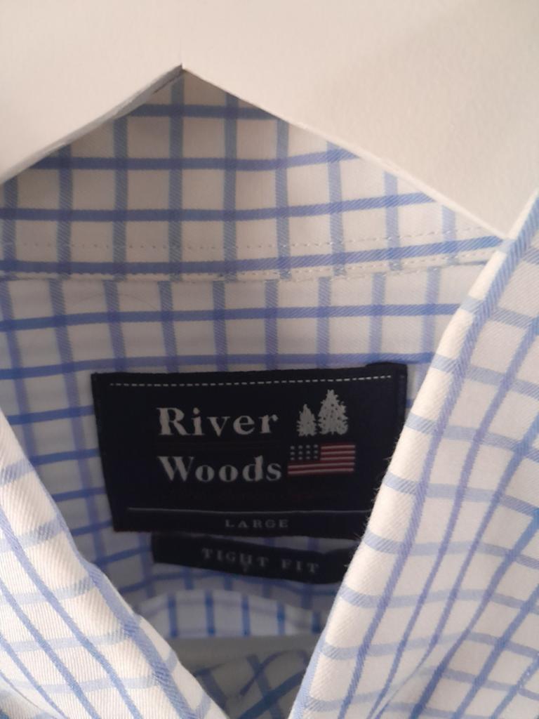 River Woods hemd, Enlèvement, Comme neuf, Bleu, River woods