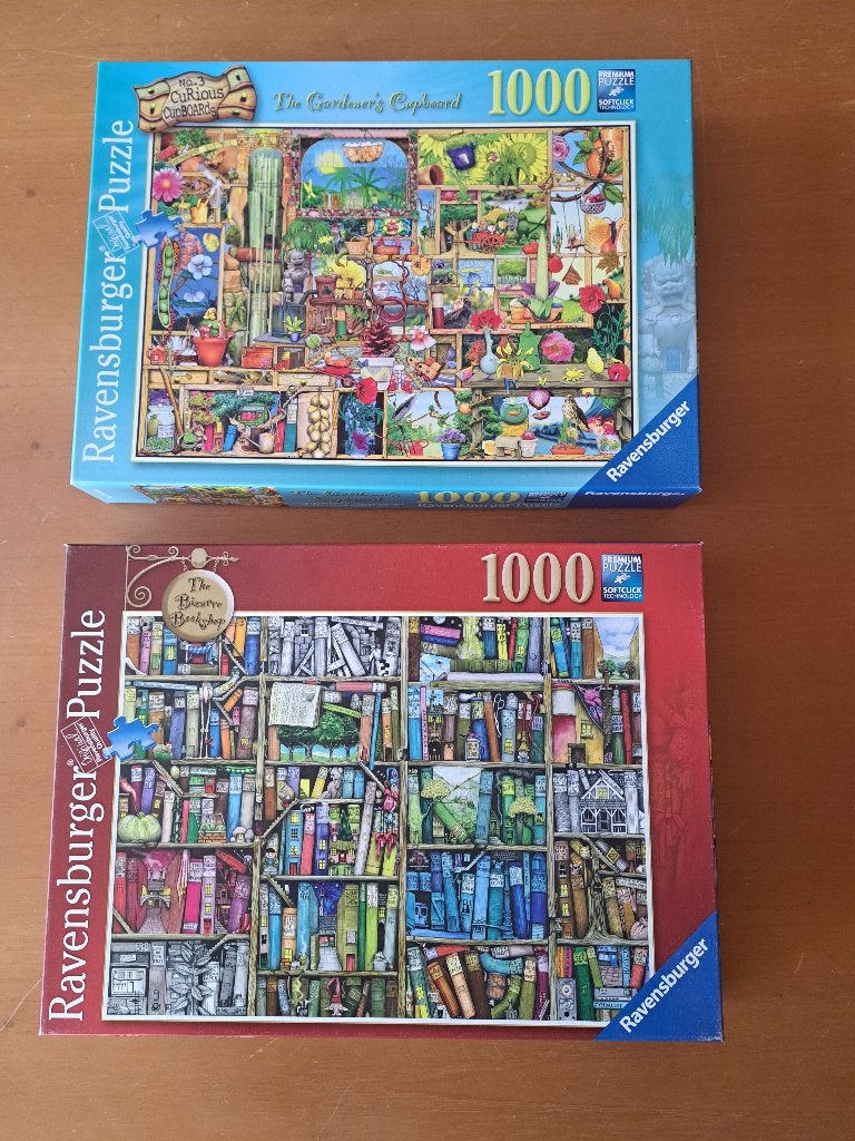 2 Puzzels - Ravensburger - 1000 stukjes, Ophalen of Verzenden, 500 t/m 1500 stukjes, Zo goed als nieuw, Legpuzzel