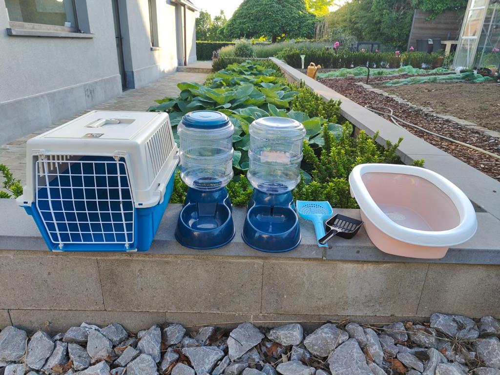 Reismand, kattenbak, eet- en drinkbak voor katten, Ophalen