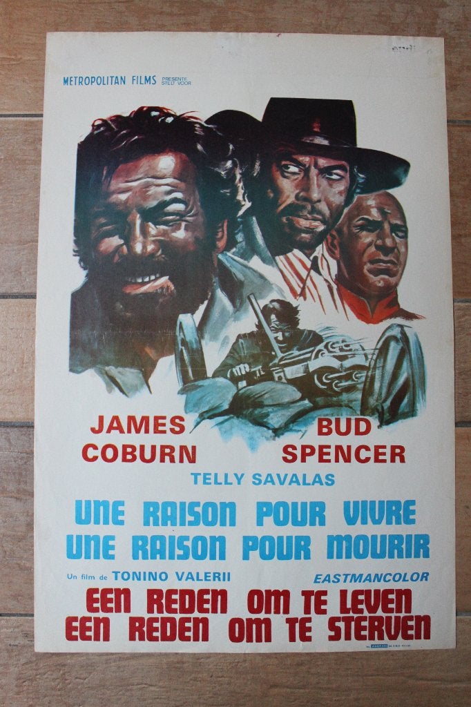 filmaffiche Bud Spencer A Reason To Live filmposter, Rechthoekig Staand, Ophalen of Verzenden, Zo goed als nieuw, A1 t/m A3