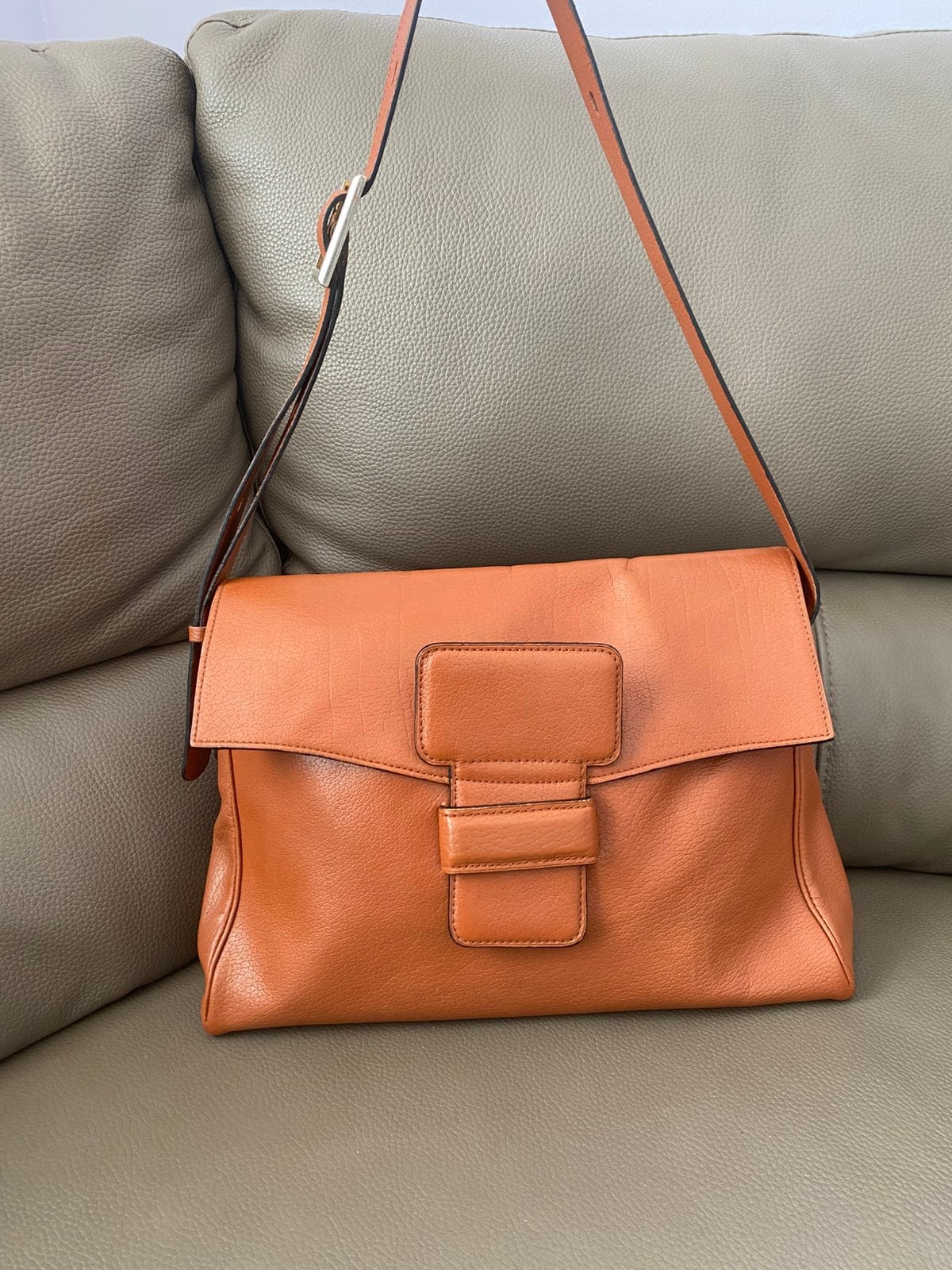 Sac à bandoulière Delvaux vintage marron, Enlèvement ou Envoi, Comme neuf, Sac à bandoulière