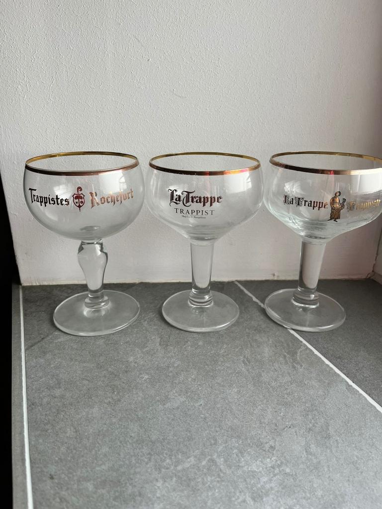 Lot de 7 verres a trappistes, Collections, Enlèvement, Comme neuf, Verre à bière