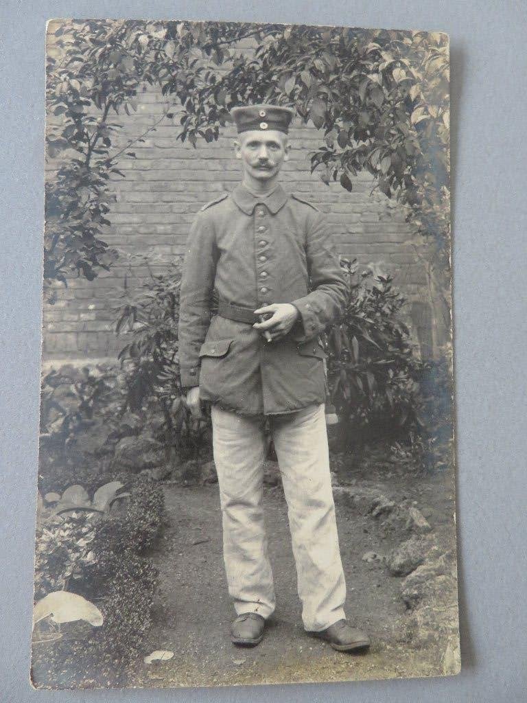 foto postkaart Duits uniform Militair Wereldoorlog 1, Verzamelen, Ophalen of Verzenden, Overige soorten, Foto of Poster