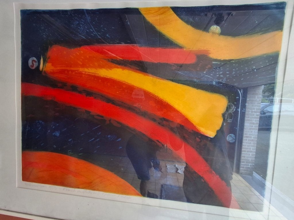 Willibrord Haas – „kosmisch ausfluchtend“ (1993), Antiek en Kunst, Ophalen, Ets, Gesigneerd